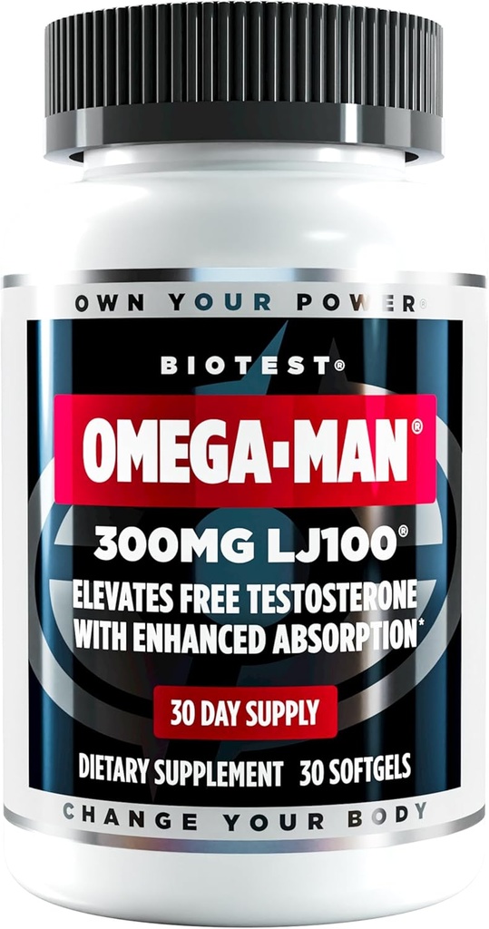 Biotest Omega-Man - 300mg Alto assorbimento LJ100 Longjack (Eurycoma longifolia) - 30 Softgels