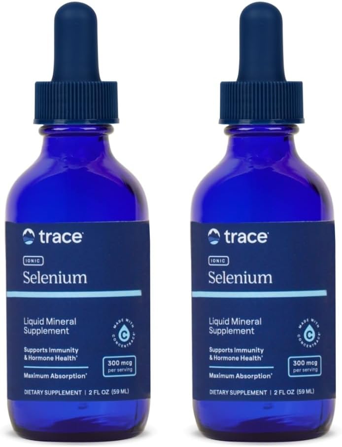 Selenio ionico liquido - Integratore di selenio ad alto assorbimento per il supporto immunitario giornaliero - Supporto ormone e antiossidante - Senza glutine - Vegan - Non-GMO - 2 fl oz (96 Serve, 2 Pack)