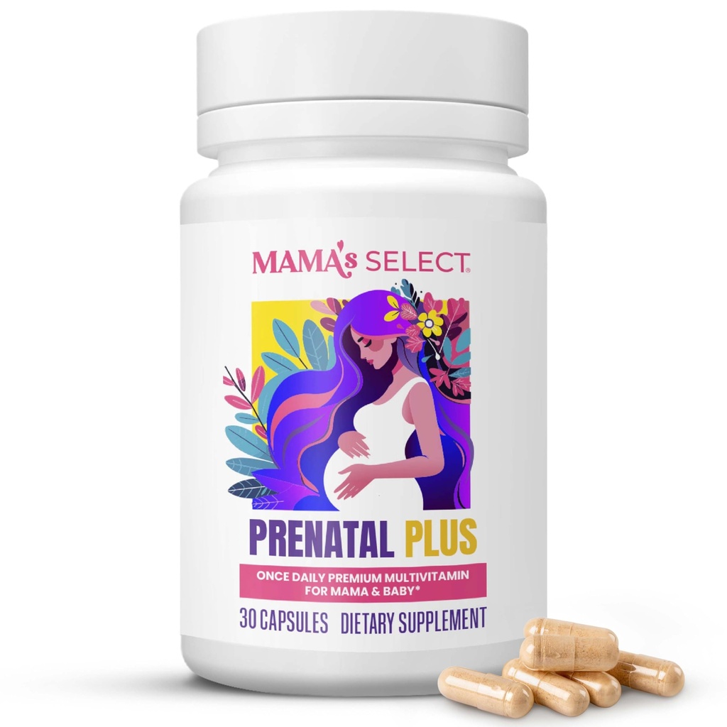 Vitamine prenatali della mamma per le donne – Allergeni-Free, MTHFR Friendly, Vitamine di Folato e B etilato, Facile da digerire, Supporta lo sviluppo fetale, Una volta al giorno, Vegan, No Biotin