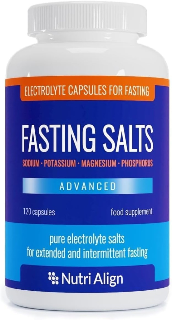 Elettroliti di digiuno di Nutri-allineo Avanzato, 120 capsule | Elettroliti puri per il digiuno - Intermittent & Extended Fasting | Elettroliti di magnesio di potassio di sodio | Sugar & Filler Free