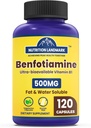 Benfotiamine 500mg, 120 Capsule - Gluten Free, Non OGM e Per vegetariani