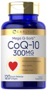 Carlyle CoQ10 300mg | 120 Softgels | Mega Q-Sorb Coenzyme Q-10 | con estratto di pepe nero | Non OGM, Integratore senza glutine