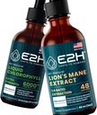 E2H: Liquid Chlorophyll e Lion's Mane Mushroom | Vegan, Non-GMO - 2 Fl Oz Ogni (4 Fl Oz Totale) - Bundle