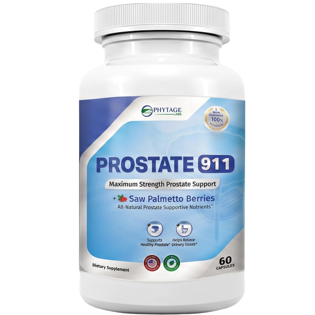 Prostate 911 Men’s Health Supplement - Saw Palmetto Support Prostate Funzione (60 capsule)