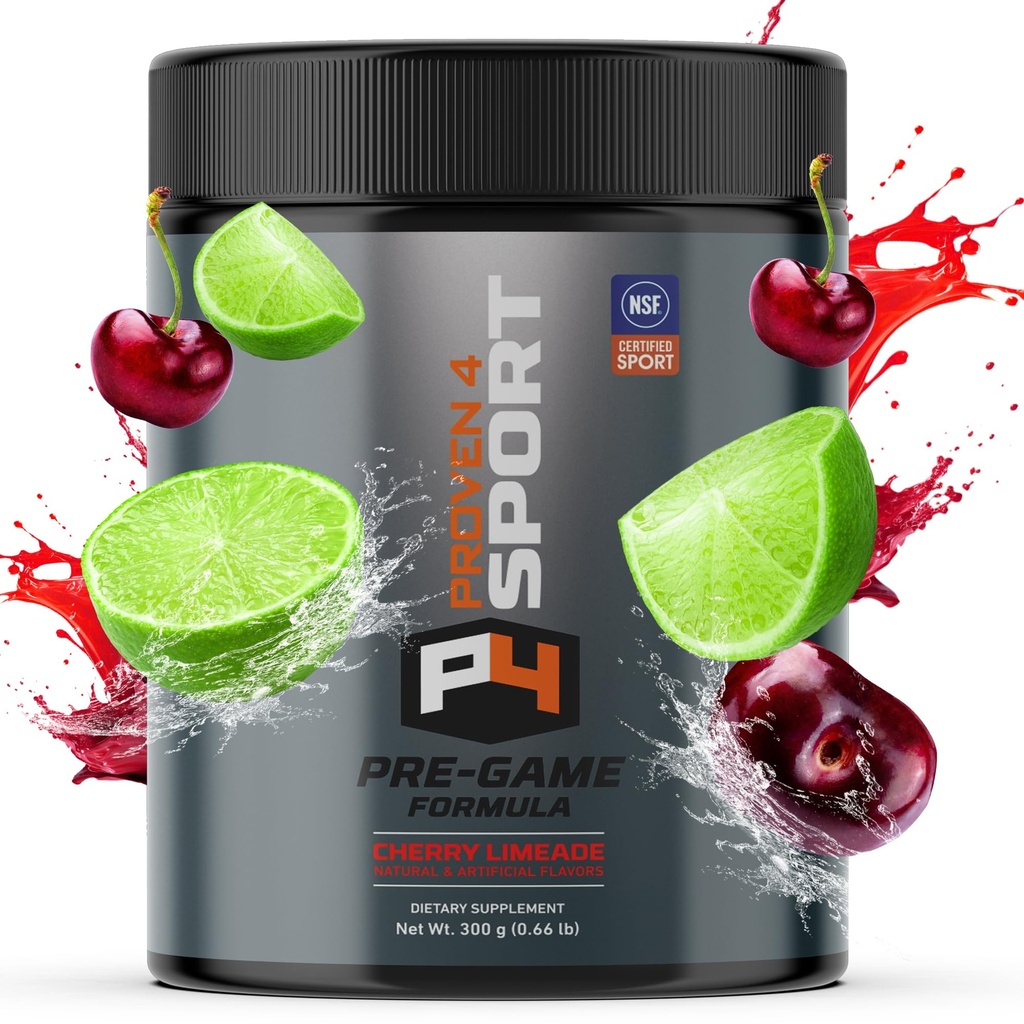 Proven4 Pre polvere di allenamento per gli uomini e le donne con la creatina - Beta Alanine - Caffeina NSF certificato di energia Supplemento chery Limeade 30 Servings