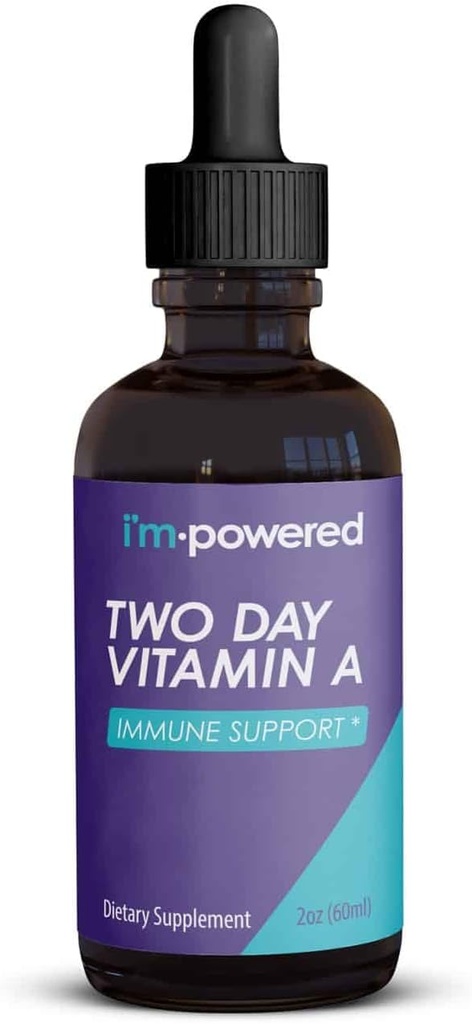 Sono alimentato due giorni di vitamina A - 2 oz naturale vitamina A gocce 400.000 UI per porzione (3 ml), Supporta la salute immunitaria