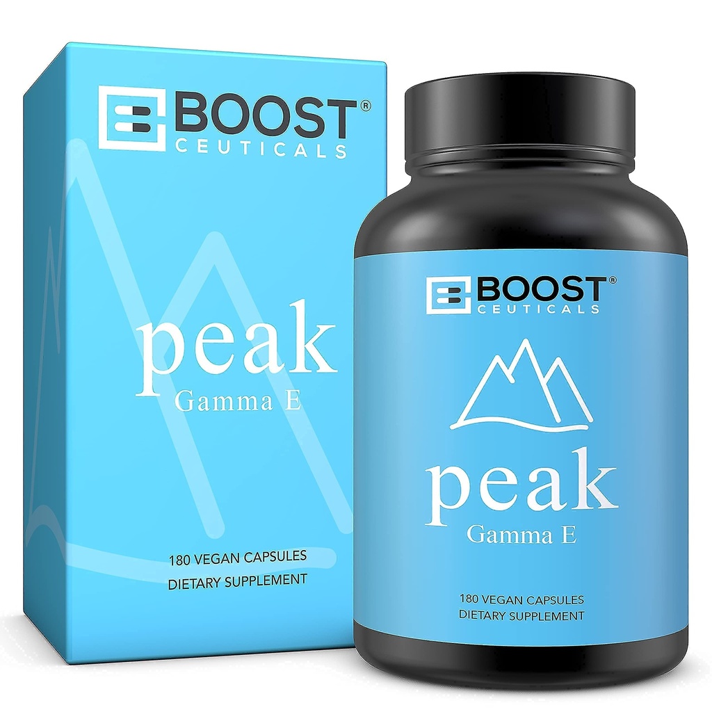 BoostCeuticals Popolare Insieme Vitamina e 400 IU Gamma E Tocoferoli misti CoQ10 200mg 270 Vegan Bundle No Additivi Non OGM Gluten Free Pure Natural Vitamin e Co Q 10 Integratore Bioperine Capsule