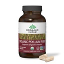 ORGANIC INDIA Psyllium Husk Capsule - Supplemento fibra, Eliminazione sana - Vegan, Keto Friendly, Gluten-Free, USDA Certificato Organico, Non OGM, Soluble & Insoluble Fiber Source - 180 Count