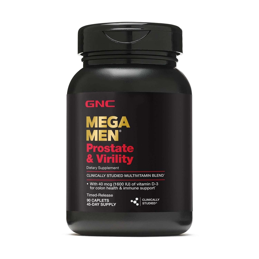GNC Mega Uomini prostata e virilità Multivitamina, Supporta la salute sessuale ottimale e la salute della prostata, 90 Conte