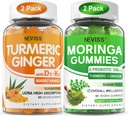 2 Confezione Ginger Gummies Turmerico + 2 Pack Moringa Gummies