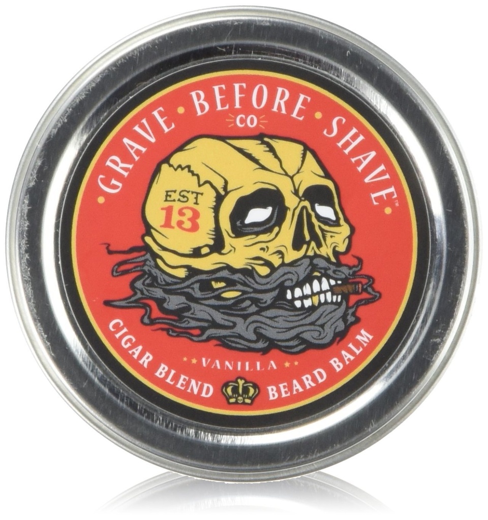 Grave Prima di ShaveTM Cigar Blend Beard Balm (odore di sigaro / vaniglia) (2 oz.)