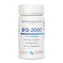 Biotics Research B12-2000TM Vitamina B12 2000 mcg, B6, Folate–B12 Sublingual Lozenges, Integratore di supporto per la metilazione, Alta Potenza, Altamente assorbibile, Naturale, Aroma di bacche, Dissolves Facilmente–60 Conta