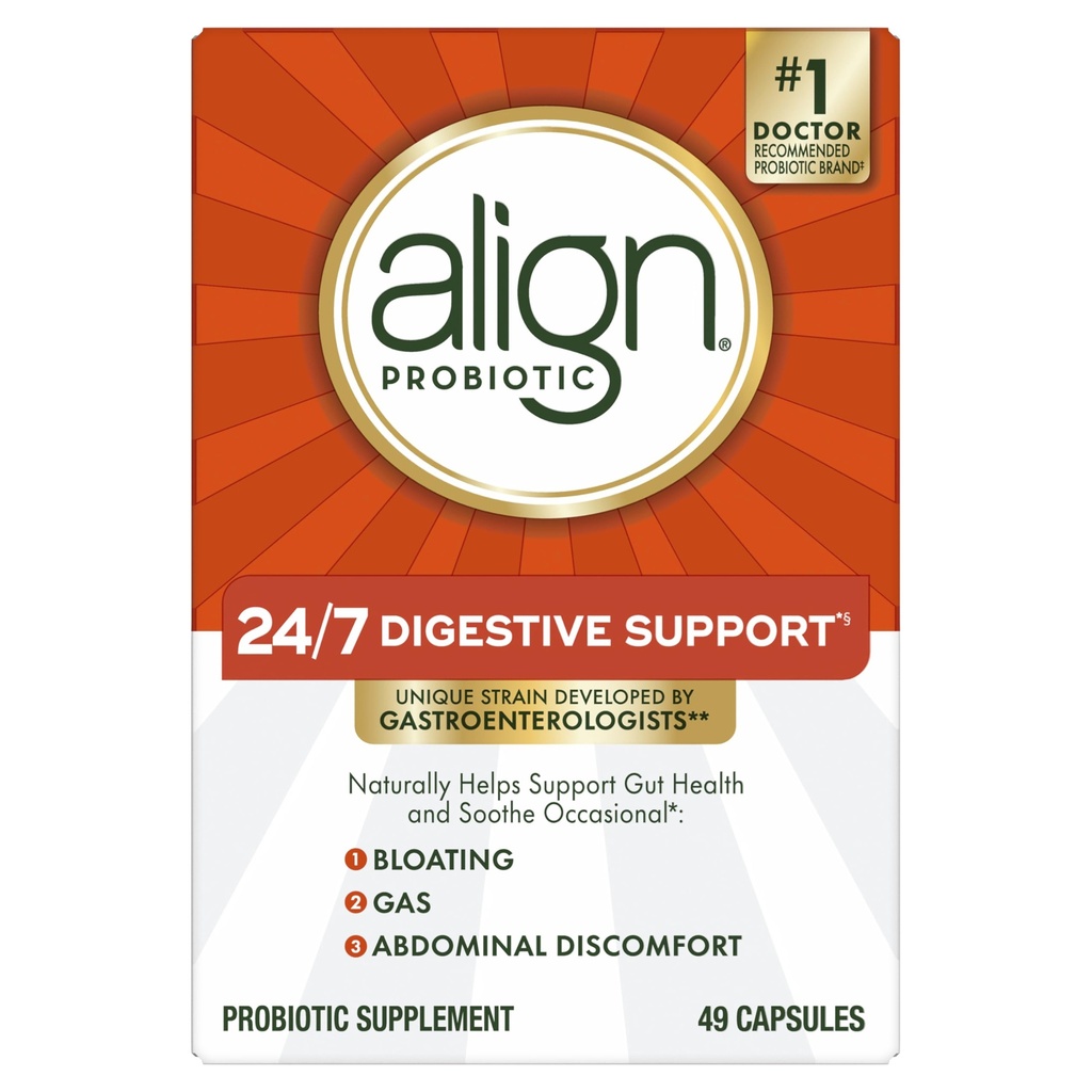 Allineare Probiotic Supplemento Capsula 49 conteggio (Packaging May Vary)
