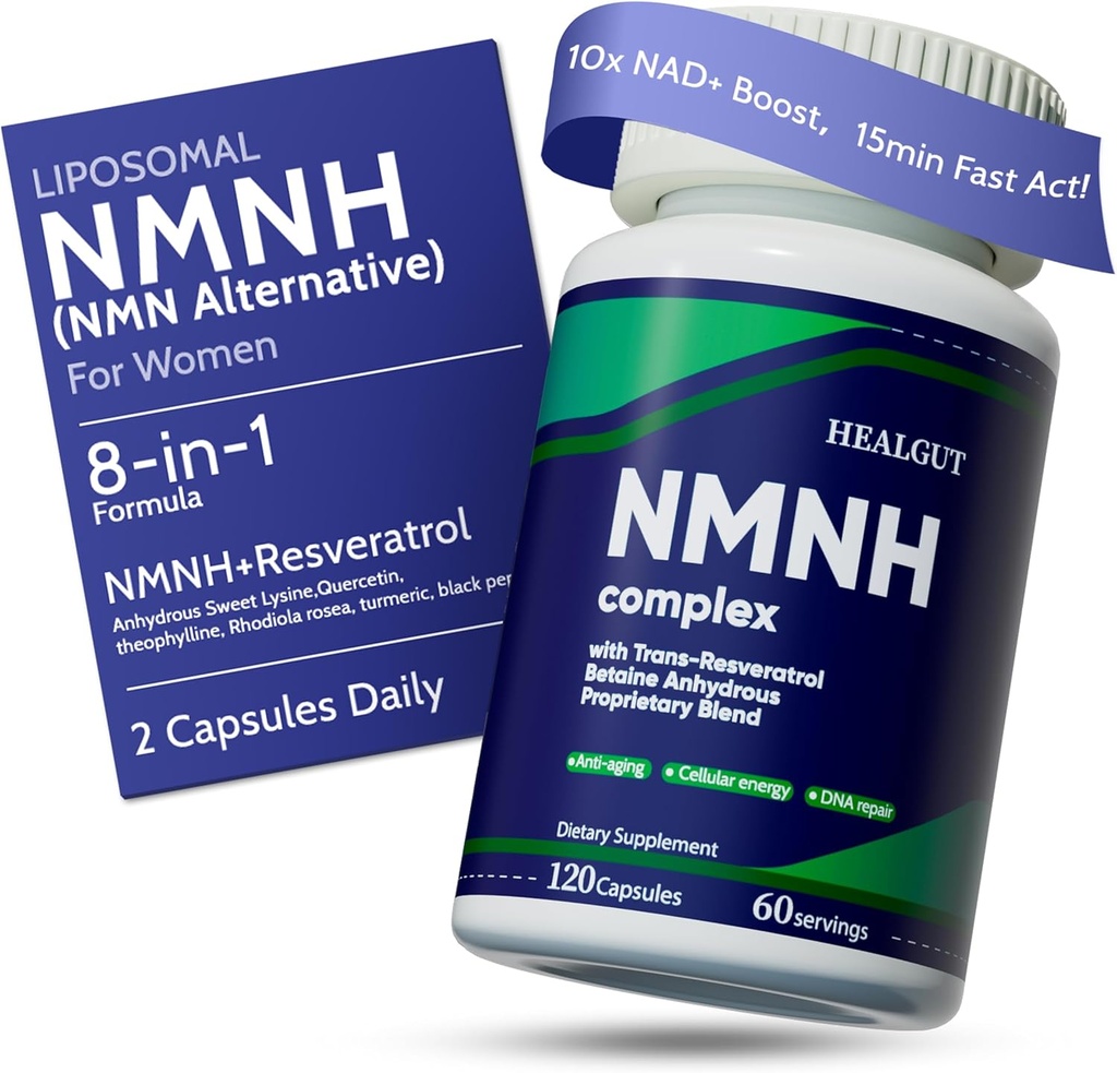 Alternativa NMN ad alta purezza per le donne: Liposomal NMNH + Trans-Resveratrolo + TMG | Boosts NAD+ Livelli, Rigenerazione cellulare & Radiant Skin - Formula anti-invecchiamento di 60 giorni
