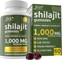 Jiva Botanicals Pure Shilajit da The Himalayas Gummies per gli uomini e le donne - Shilajit Gummies 1000mg per l'invecchiamento sano, Immune System & Normal Energy Support - Sugar-Free, Vegan, 60 Count (Pack of 1)
