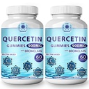 (2 Confezione) Gummie di Quercetina - Quercetina con Vitamina di Bromelain C + Vitamina di Zinco D3 – Integratori di Quercetina 900mg - Quercetina per Bambini e Adulti (2)