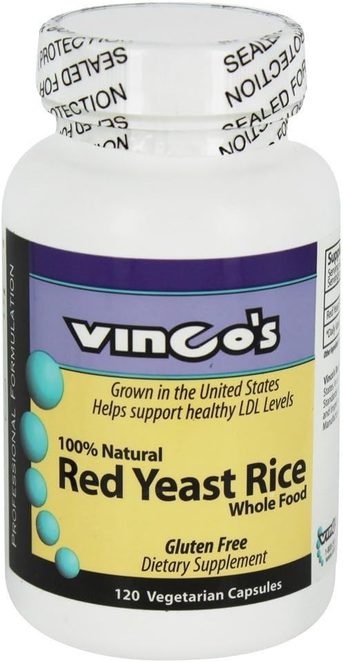 Vinco's - 100% naturale rosso lievito di riso - 120 capsule vegetariane