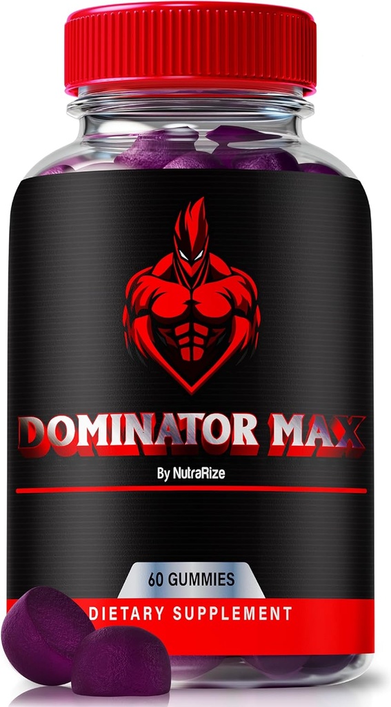 Dominator Max Gummies per gli uomini, Dominator Ufficiale Maxx Formula per il supporto muscolare e la salute generale, prestazioni maschili all-Natural, Energy & Endurance, Premium DominatorMax Recensioni (60 Gummies)