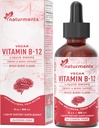 Naturments Vitamina B12 5000 mcg Organic Liquid Drops: Energy & Nerve Support- Vegan Alcohol Free, Non-GMO, Sugar Free 2 Fl Oz