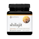 Youtheory Shilajit - 500 mg Shilajit Capsule - Integratore Energetico - Shilajit Supporta Stamina & Endurance - Pure Himalayan Shilajit - Gluten, Dairy & Soy Free - 60 Capsule Vegetariani