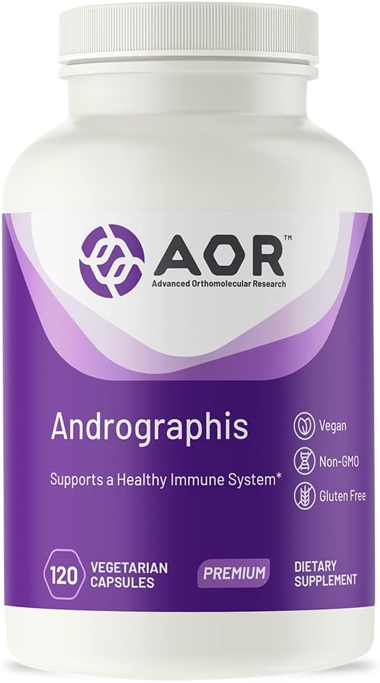 AOR, Andrographis, Supplemento di erbe per il supporto immunitario, 120 capsule (120 porzioni)
