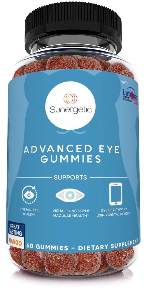 Supporto per gli occhi Premium Gummies-Lutein Gummies con Zeaxanthin Supporta la salute globale degli occhi, la visione e la salute maculare – Lutein e Zeaxanthin studiati clinicamente con Lutemax 2020-60 Eye Gummies