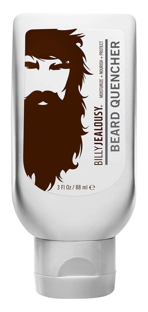 Billy Jealousy Beard Quencher, idratante nutriente e rinforzante per la mane e la pelle con burro di karitè, aminoacidi e semi di avena nera, combatte il crespo, allevia l'itch e fiocchi, 3 Fl Oz