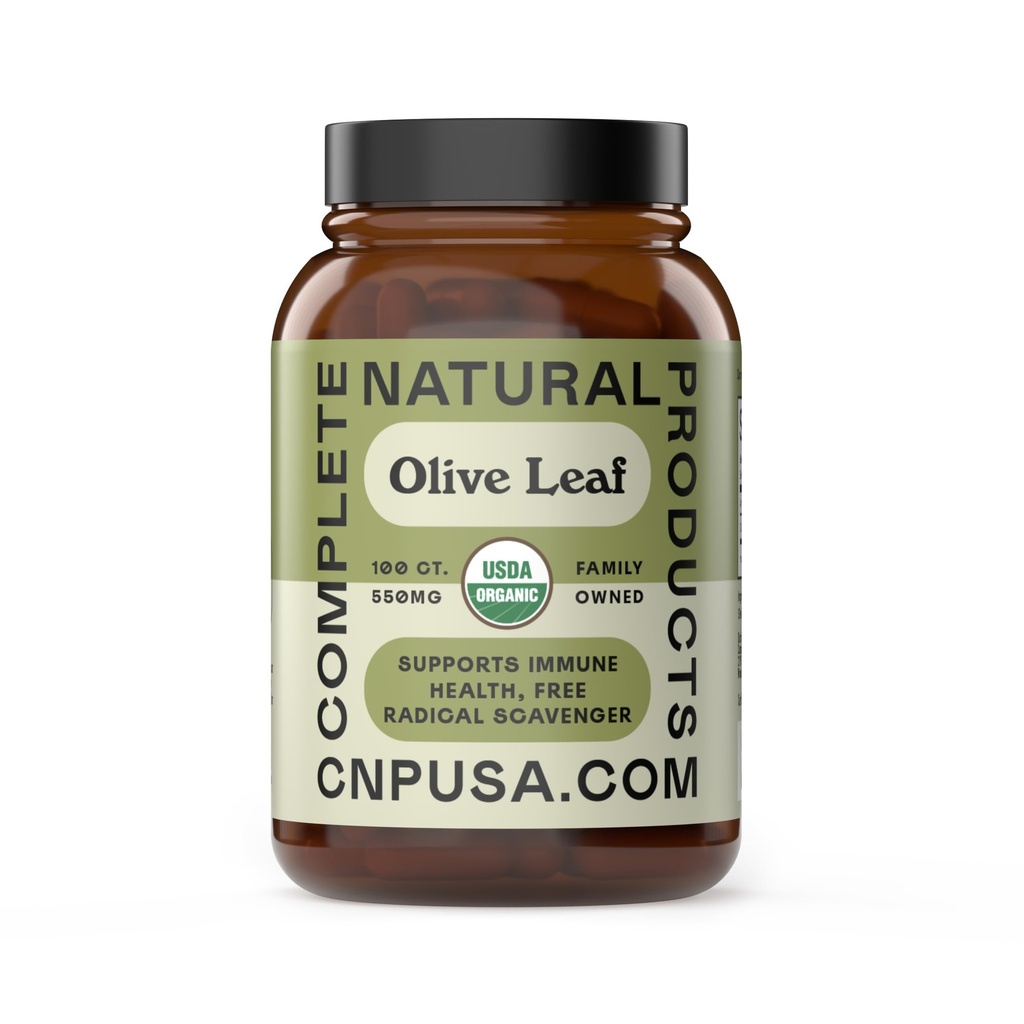 Prodotti naturali completi Capsule Leaf Oliva Organici - 550mg, 100 Count, 1100mg per Serving