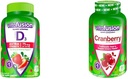 Vitafusion Extra Forza Vitamina D3 Gomma Fragola Aromaed Bone & Supporto Immune (120 Conte) + Gummie di mirtillo per il supporto sanitario urinario delle donne (60 Conte)