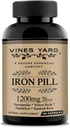 Integratori di ferro | Pillole naturali di ferro a base di erbe | Sarsaparilla organico, Dandelion, Burdock Root & Yellowdock Capsule 1200mg | 100 Pack