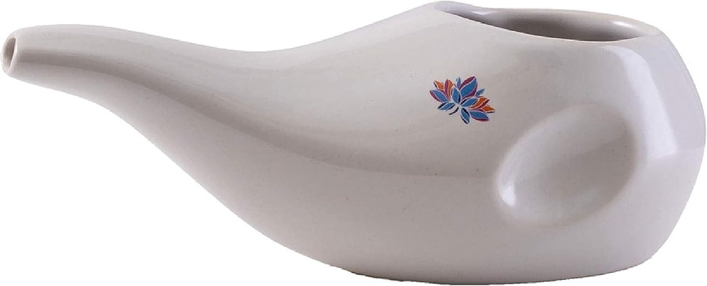 Best Rated Ceramic Neti Pot - Design ergonomico e a mano, Dove White