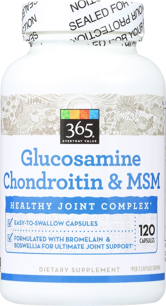 365 da Whole Foods Market, Glucosamine Chondroitin & MSM, 120 ct