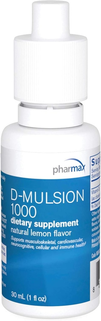Pharmax D-Mulsion | Vitamina Emulsionata Liquida D | 1 fl. oz.