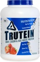 Polvere di proteina alta di Trutein di nutrizione del corpo: 45% Whey, 45% Casein, 10% bianco dell'uovo, senza glutine, basso sodio, polvere di proteine del siero di erba, supplemento di palestra & crema di colazione, fragole e crema, 4lb