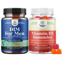 Bundle di Advanced Diindolylmethane DIM Supplemento per gli uomini e la vitamina D3 Gummies per il benessere quotidiano per il muscolo e il supporto immunitario