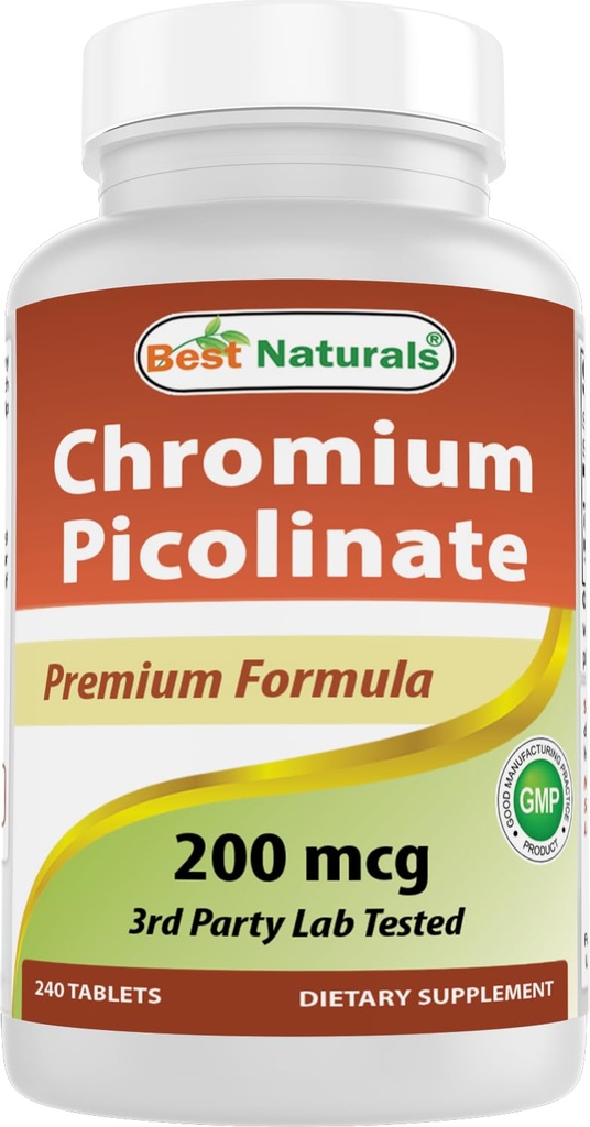 Migliori naturali cromo picolinato Tablet, 200 mcg, 240 conte