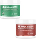 Amla Powder & Green Tea Superfood Integratore con Ovoci indiani & Hibiscus, Organico, Vegan, 30 Serve
