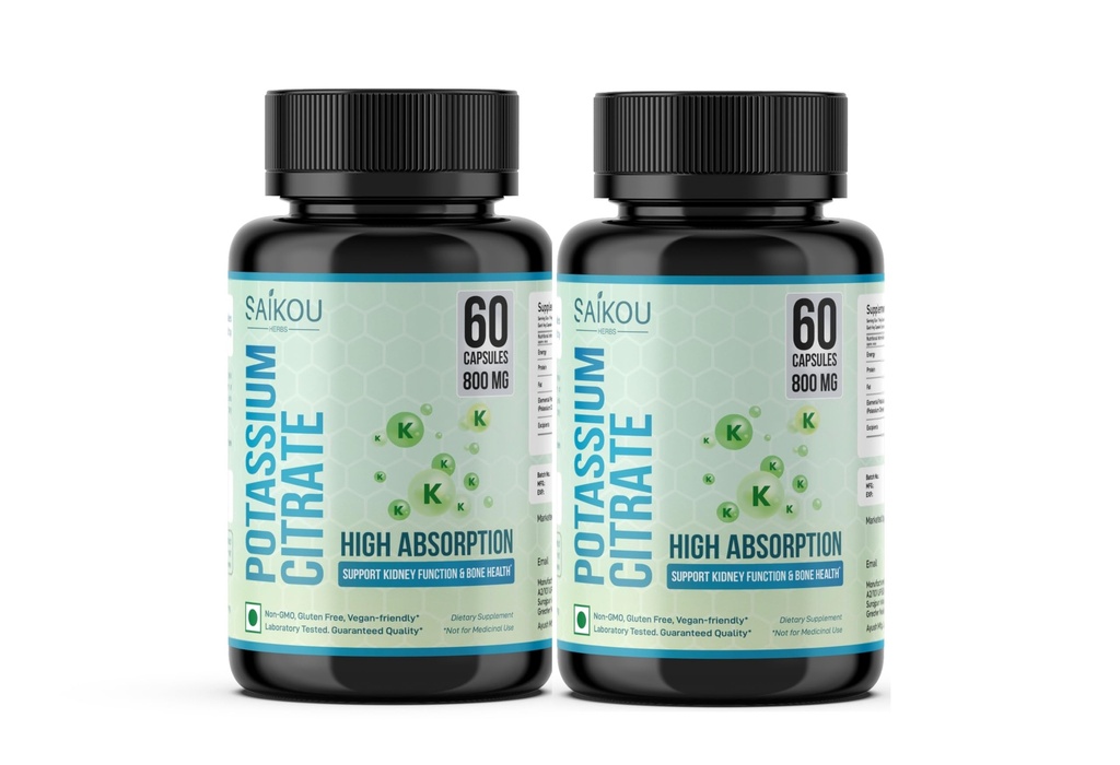 Citrato di potassio 800 mg Supplemento di potassio ad alto assorbimento - 120 Serve Supporti bilanciamento elettrolita, rene e salute di ossa (2)
