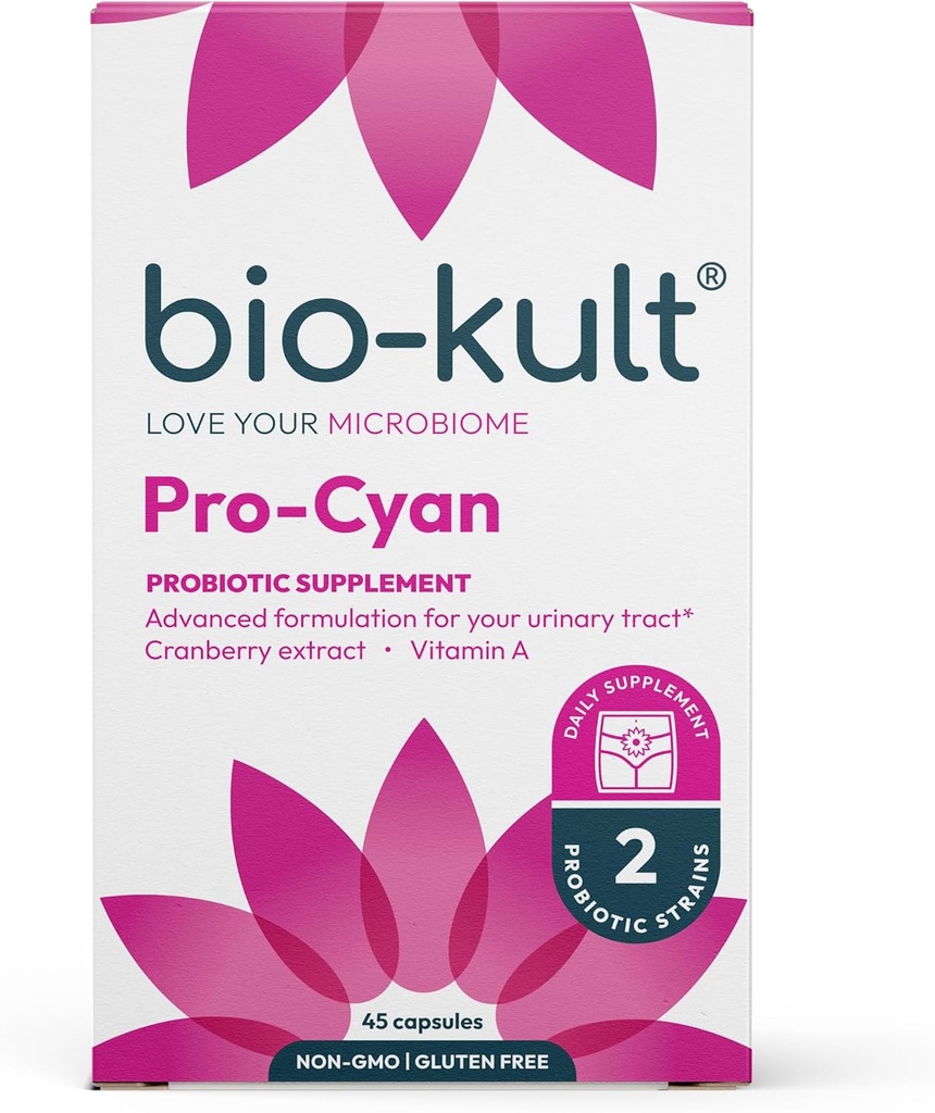 Bio-Kult Pro-Cyan | Estratto di mirtillo + Vitamina A | Tratto urinario & Supporto immunitario | Advanced Multi-Action Formula | 45 capsule