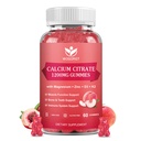 Citrato di calcio 1200mg Gummies con vitamina D3 K2 - Zinco di Magnesio di calcio masticabile d3 Supplemento con Estratto di moss di mare per ossa, denti, supporto immunitario per le donne e gli uomini, White Peach Flavor - 60 Gummies