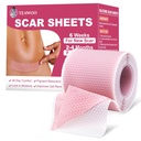Fogli per cicatrici in silicone, Nastro per cicatrici chirurgiche,C-Sezione,Tummy Tuck,Keloid Bump Removal, Nastro per rughe Pernottamento (1.6"X 59" Roll-1.5M-Pigment Reduction-Pink)