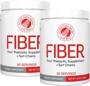 Tino High Fiber Supplement Powder - Non-GMO, Pre-Biotic, Water Soluble, Digestive Friendly, Powdered Mix - Aggiungi all'acqua, Succo, Shakes, Cereal & More (2 Canisters - 15.9 Oz. ea.)