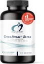 Design per la salute OmegAvail Ultra TG Fish Oil 1200mg - 1000 IU Vitamin D3, Vitamine K1 + K2 - Trigliceride Formula Omega 3 Fish Oil Supplement con DHA/EPA - No Fishy Aftertaste (120 Softgels)