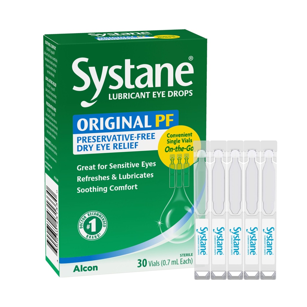 Systane Long Lasting Lubricant Eye Drops Vials Collirio Gocce, 30 Conte (Pack of 1)