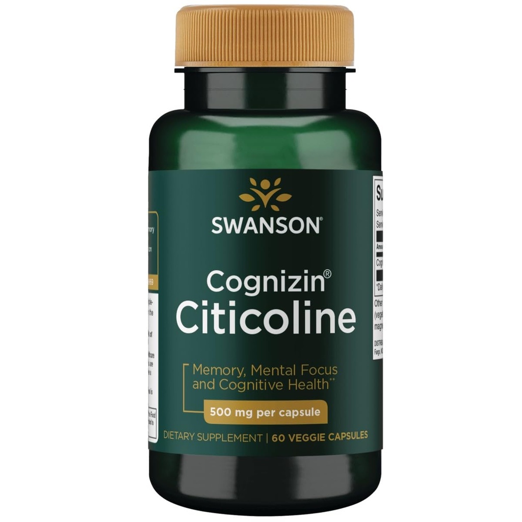 Swanson Ultra Cognizin Citicolina 1000 Milligrammi 60 capsule di veg