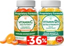 Lunakai Vitamina C e Vitamina D3 Gummies Bundle - 300mg Organico, Non OGM, Vegan Chewable Gummy - Immunità, Bone e Mood Support Supplemento per Adulti