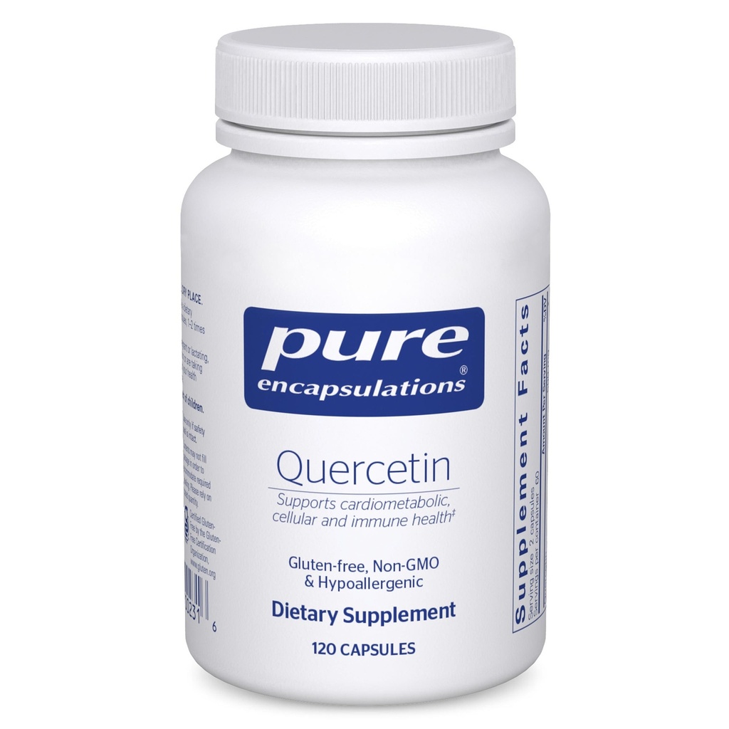 Pure Encapsulations Quercetin - 500 mg - Supporto immunitario, Salute cellulare e salute del cuore - Supplemento antiossidante - Gluten Free & Non-GMO - 120 capsule