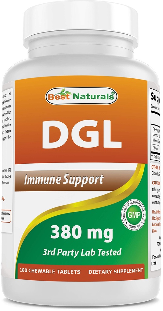 Migliori naturali DGL Chewable 380 mg 180 compresse