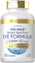 Carlyle Eye Health Supplement | 120 Softgels | con Lutein 40mg, Zeaxanthin, Bilberry e Blueberry | Broad Spectrum Eye Support Vitamins | Non-GMO, Gluten Free Formula