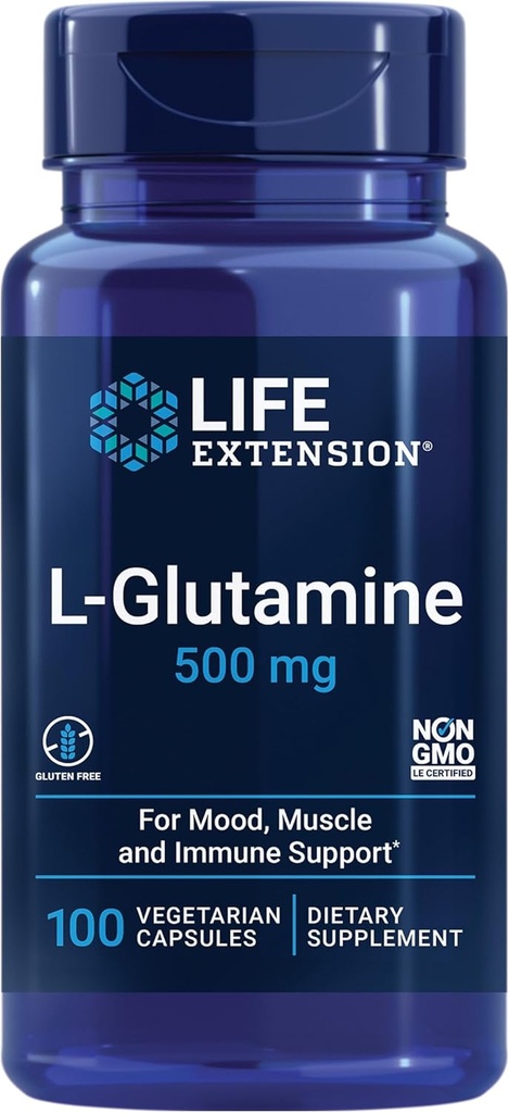 Creatina capsule 120 conte & L-Glutamina 500mg 100 capsule Bundle per la salute del muscolo